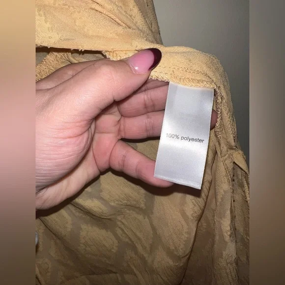 Maurices Yellow Boho Open Front Duster Tunic XS NWT Side Slits - Picture 9 of 11